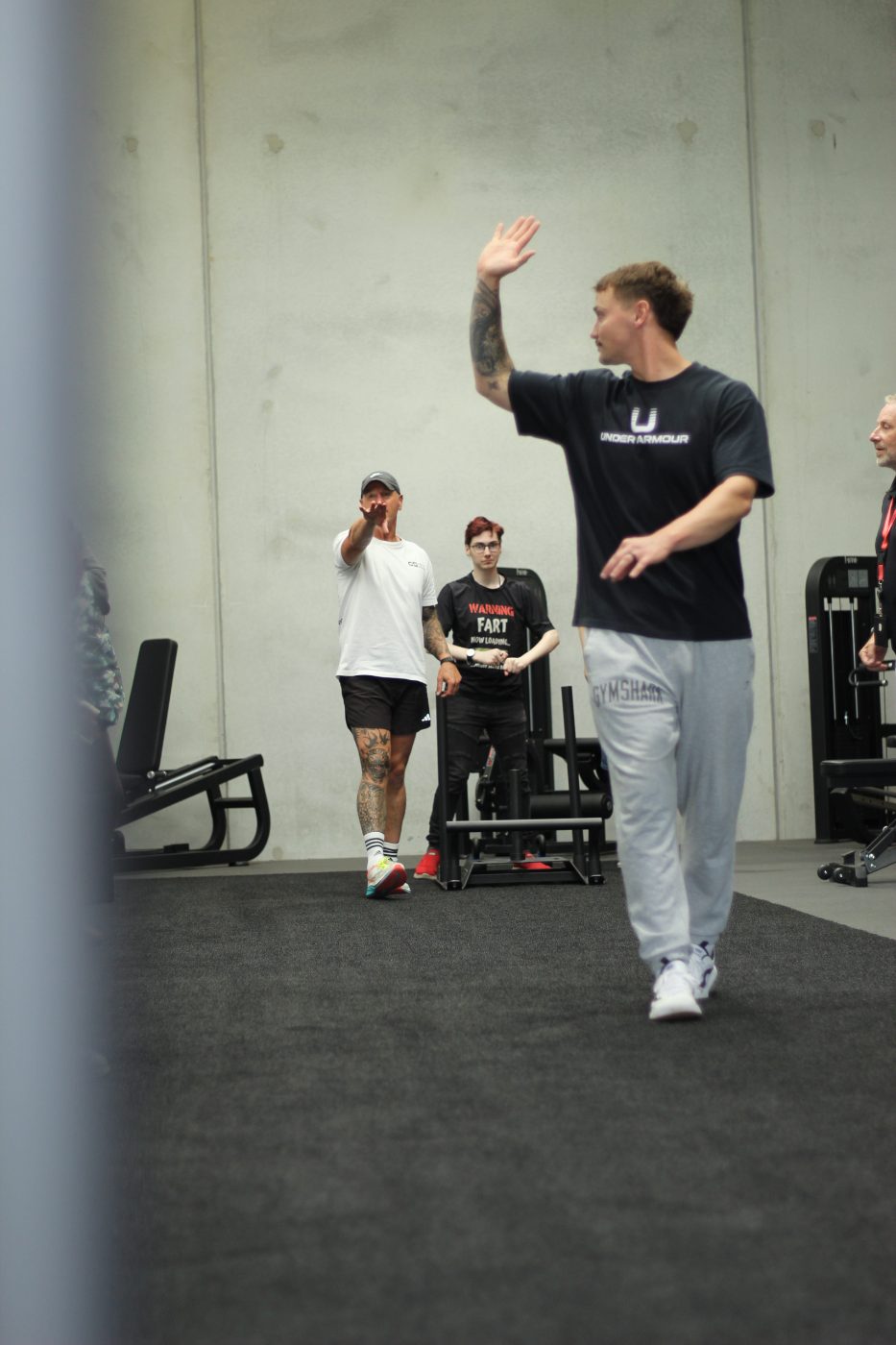 Member celebrating after a session