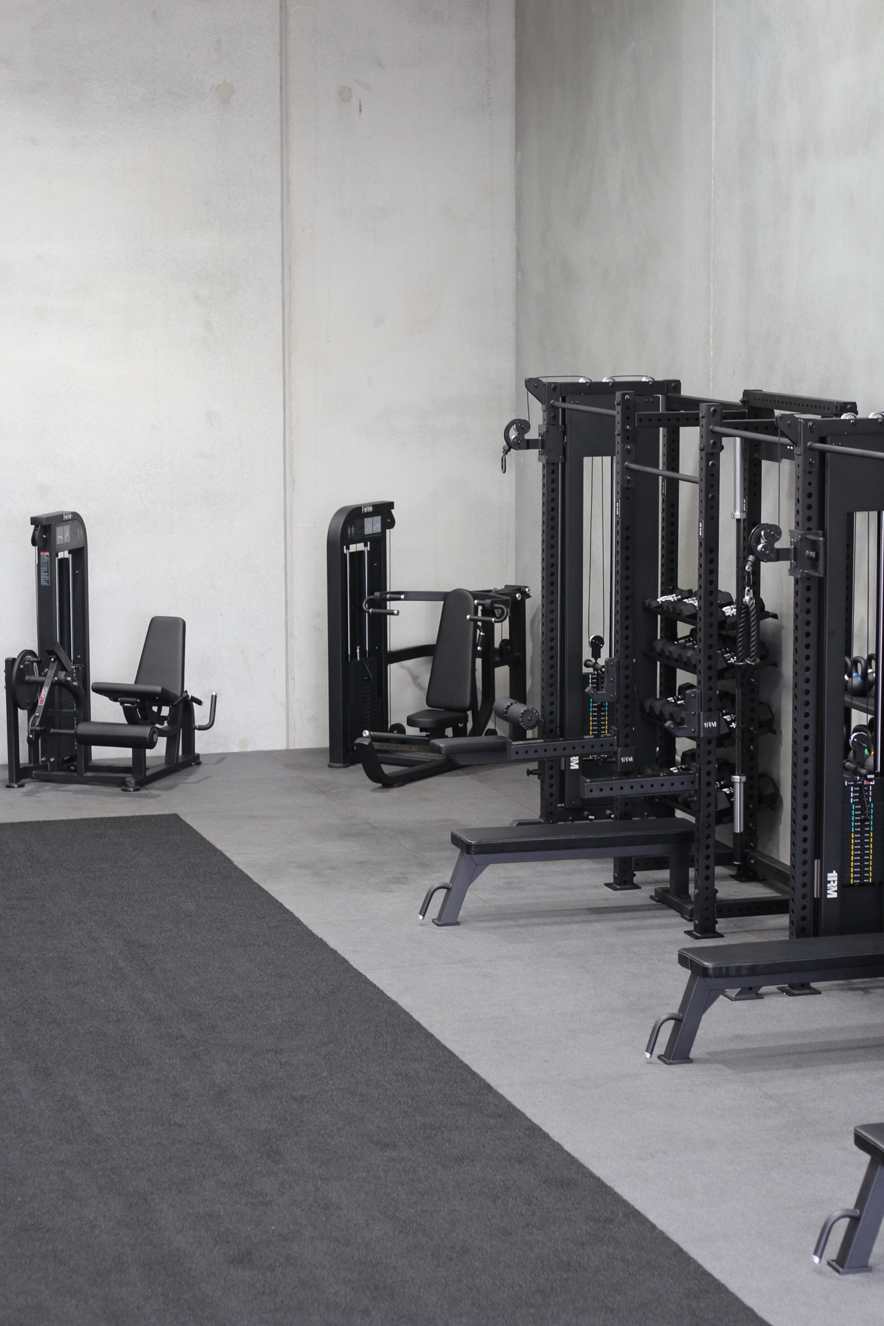 Training equipment on the floor